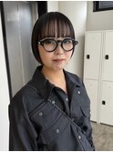 外ハネボブ40代タッセルボブグラデーションカラーヘアカラー