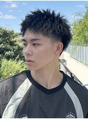 アップバングピンパーマ