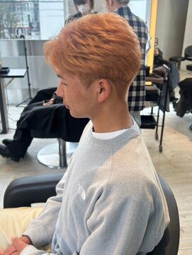 インク サカエ(inq sakae) ブリーチ1回ダブルカラーオレンジベージュ