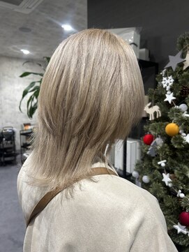 ヘアーディア みどり店(Hair...DiA) ホワイトミルクティーベージュ×ウルフ