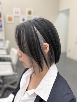 ステレオ 知立店(STEREO) 〇鬼かわいい!!!ホワイトシルバー×インナーカラー×ボブ