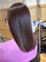 ラル 水戸県道50号店(Lalu.) ダークパープル/ナチュラルショート/夏のヘアアレンジ/水戸