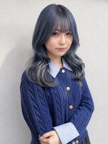 メイクス 町田(MAYKS) 内巻きウェーブ×ブルーカラー