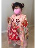 【七五三・3歳】被布着付け+ヘアセット+ポイントメイク ¥6,200