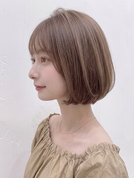 カバーヘア ブリス 大宮西口(COVER HAIR bliss) 秋カラーブリーチなし内巻きショートボブ小顔ベージュp大宮