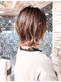 30代、40代、50代☆丸みトップふんわりCカーブカット外ハネボブ