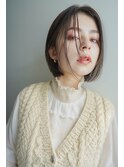 [ALLY阿部]人気No1 グレージュ×切りっぱなしボブ