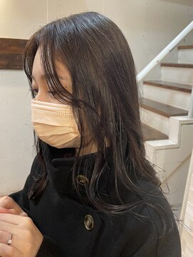 スタジオフォーエイチ(STUDIO 4H) ショコラベージュ×顔周りレイヤー/韓国ヘア/ワンレン/下北沢