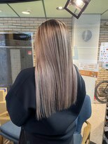 ラフ(LAFF)&nbsp;#バレイヤージュ#グレージュカラー#ボブウルフ#ココアベージュ