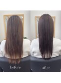 艶カラー+髪質改善トリートメント（白髪染め、グレイカラー可）