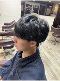 パーマスタイル、センターパート