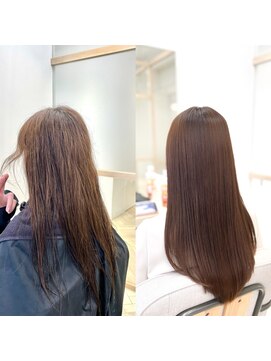 カレンアンドエクラート 大宮(KAREN&ECLART) 髪質改善　艶髪　ストレート　縮毛矯正　暗髪　韓国風　ロング