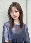 ラベンダーグレー ミディアムレイヤー 韓国ヘア 髪質改善カラー