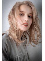 カバーヘアアンドスパ ブリス 浦和(COVER HAIR&SPA bliss) ハイトーンカラー外国人風透明感金髪抜け感かきあげロングw浦和!