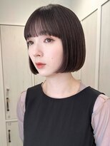 ガーデンヨコハマ(GARDEN YOKOHAMA) ミニボブ切りっぱなしワイドバングイメチェンマロンブラウン小顔