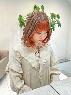 エトレ(etore) 個性が光るフェイスフレーミング×コーラルオレンジ