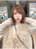 韓国ボブ☆流れる顔周りで丸顔カバーが叶います☆