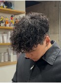 スペインカール ツイストスパイラル眉カットメンズパーマ