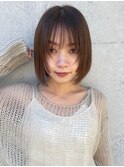 顔型別ヘアスタイル特集/チェリーブラウン/ボブカット