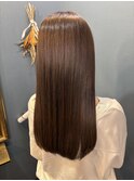 髪質改善カラー×ライトブラウン