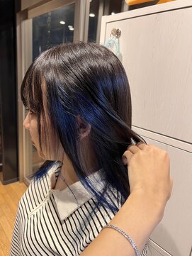 ノーヴァ バイ ボナ 前橋店(nova by bona) インナーカラー ネイビーブルー