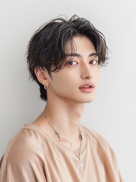 サニー 西中島店(sunny.) 刈り上げセンターパート/ブルーブラック