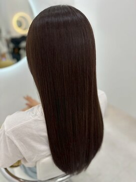 カラーハイライトハッシュカットレイヤーカットボブ髪質改善