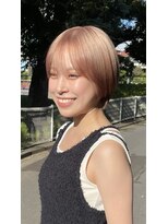 キース ヘアアンドメイク 恵比寿(kith. hair&make)&nbsp;ブリーチなしミルクティーカラー 透明感カラー ショートボブ