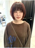 【表参道sheta/中澤】ボブルフ小顔黒髪ワンレンネビージュ