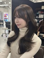 ハピネス 梅田茶屋町店(HAPPINESS)&nbsp;レイヤー/韓国ヘア/顔周りカット/ブリーチなし/ヘーゼルベージュ