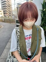  fit stand 千葉/ショートボブ/カット/パーマ/ダブルカラー/トリートメント/縮毛矯正&nbsp;イメチェン/ピンクベージュ/アンブレラカラー[千葉]