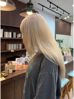ニュースエン(newseN:) ミルクティーブロンド/ダブルカラー/ケアブリーチ/髪質改善/新潟
