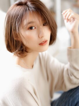 ヘアーカラープラス 稲毛店(PLUS) エアリーブラウンボブ