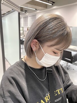 リリー(Lilley) 【Lilley 稲永麻衣】切りっぱなしボブ+ハイトーン 天神/今泉