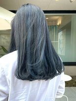 ヘアーメイクオズ(hair make O/S)&nbsp;ブルーハイライトandアッシュカラー
