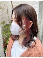 【SENA】大人イヤリングカラー ピンク ミディアム