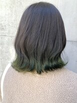 ラス トーキョー(LAS TOKYO)&nbsp;カーキグリーン裾カラー外ハネボブエギョモリグレージュ