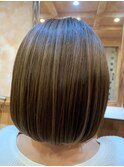 ぱっつんボブ×うる艶トリートメント