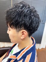 ヘアーメイク クーラ 行橋店(Hair make CURA)&nbsp;20代30代40代メンズショートツイストパーマ束感ツーブロック