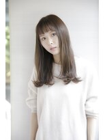 ルルディ バイ アフロディーテ銀座(luludi by APHRODITE)&nbsp;黒髪/グレーベージュ/レイヤーロング/前髪パーマ/銀座