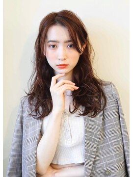 アムネシア たまプラーザ(AMNESIA) ゆるふわロング/ふんわりカール/ブルージュ