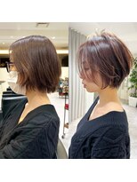 ショートボブ×毛流れ矯正（浅野）