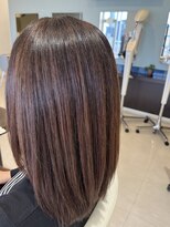 アメイジングヘアー 美沢店(AMAZING HAIR) 白髪ぼかし/ハイライト/暖色系カラー/美髪/ミディアムストレート