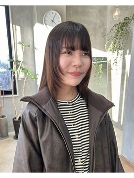 テトヘアー(teto hair) ミディアムレイヤー　フェイスレイヤー　ブラウンカラー