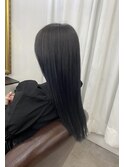 《GRANDLINE友田千栄》ネイビーブラックカラー　韓国ヘア