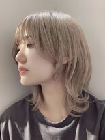 ユーフォリア 新宿店(Euphoria) 【Euphoria小野寺】ミディアムハイトーンマッシュウルフ