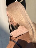 ナンバーウルス 名駅店(N° ulus)&nbsp;【number ulus】ホワイトベージュ×艶ストレート