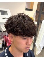 スイッチ(men's SWITCH)&nbsp;シャドウパーマ無造作マッシュツーブロックレイヤーメンズカット