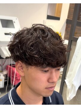 スイッチ(men's SWITCH) シャドウパーマ無造作マッシュツーブロックレイヤーメンズカット