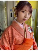 着付けヘアセット艶髪